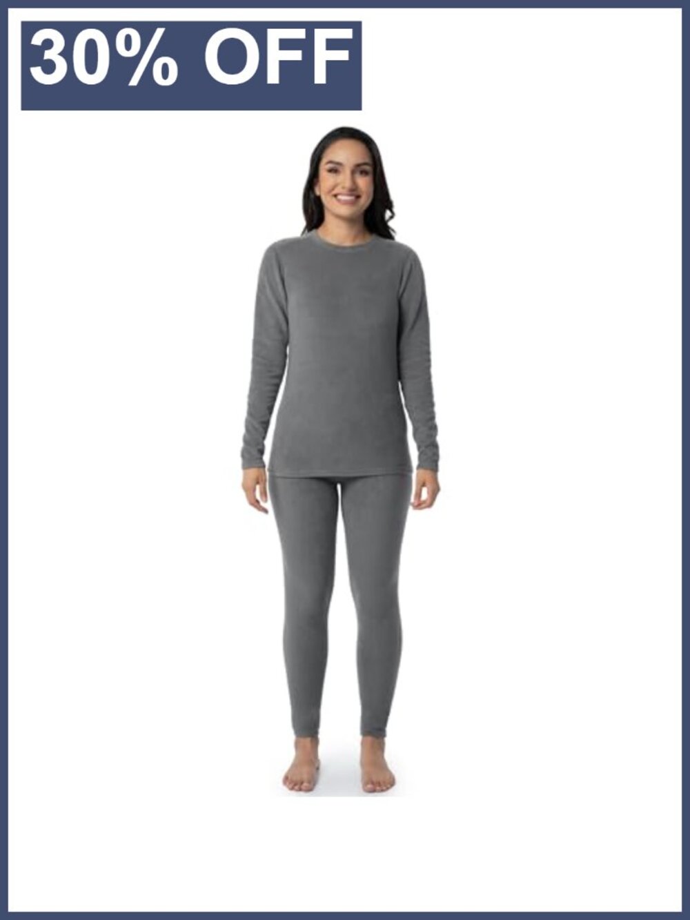 Women's Stretch Fleece Lined Thermal Long Johns Base Layer Set XS
